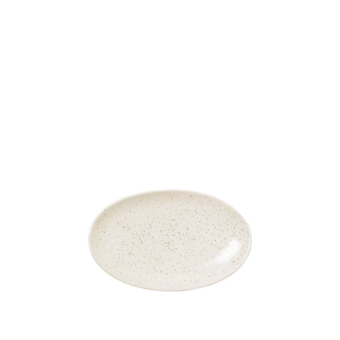 Vanilla handlasiert Servierplatte Broste Steingut Copenhagen creme, Nordic 22cm matt