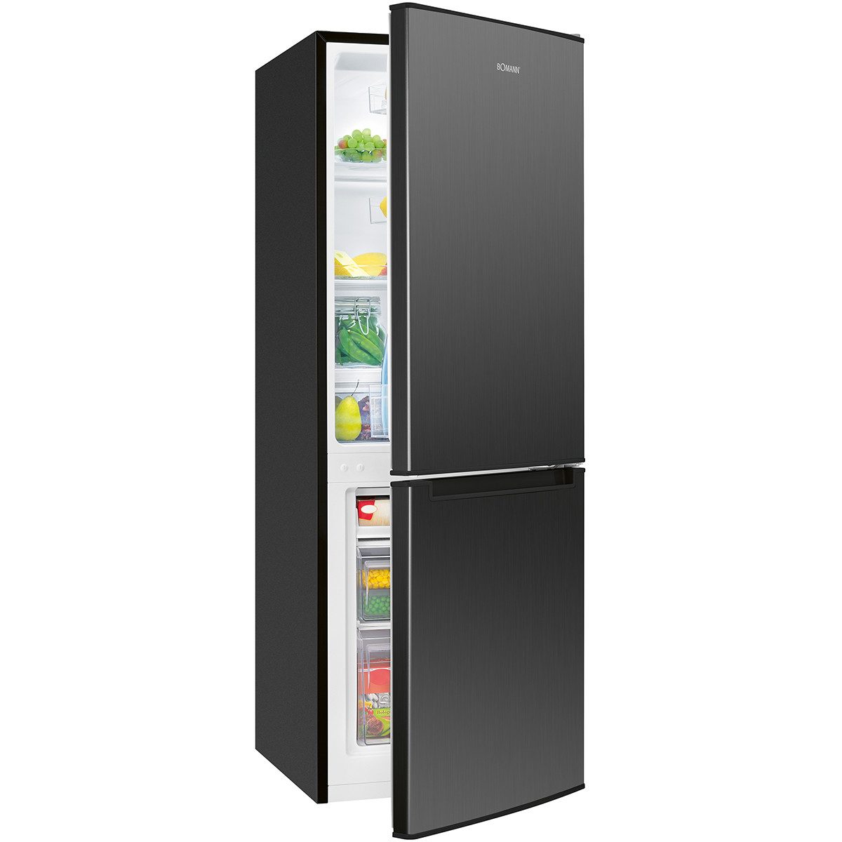 BOMANN Kühl-/Gefrierkombination KG 320.3, 142.5 cm hoch, 49.5 cm breit, Kühlschrank mit Gefrierfach, EEK E, 143cm
