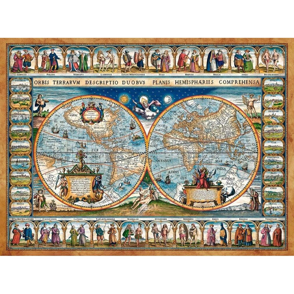Puzzle Puzzle Weltkarte 1639, 2000 Teile