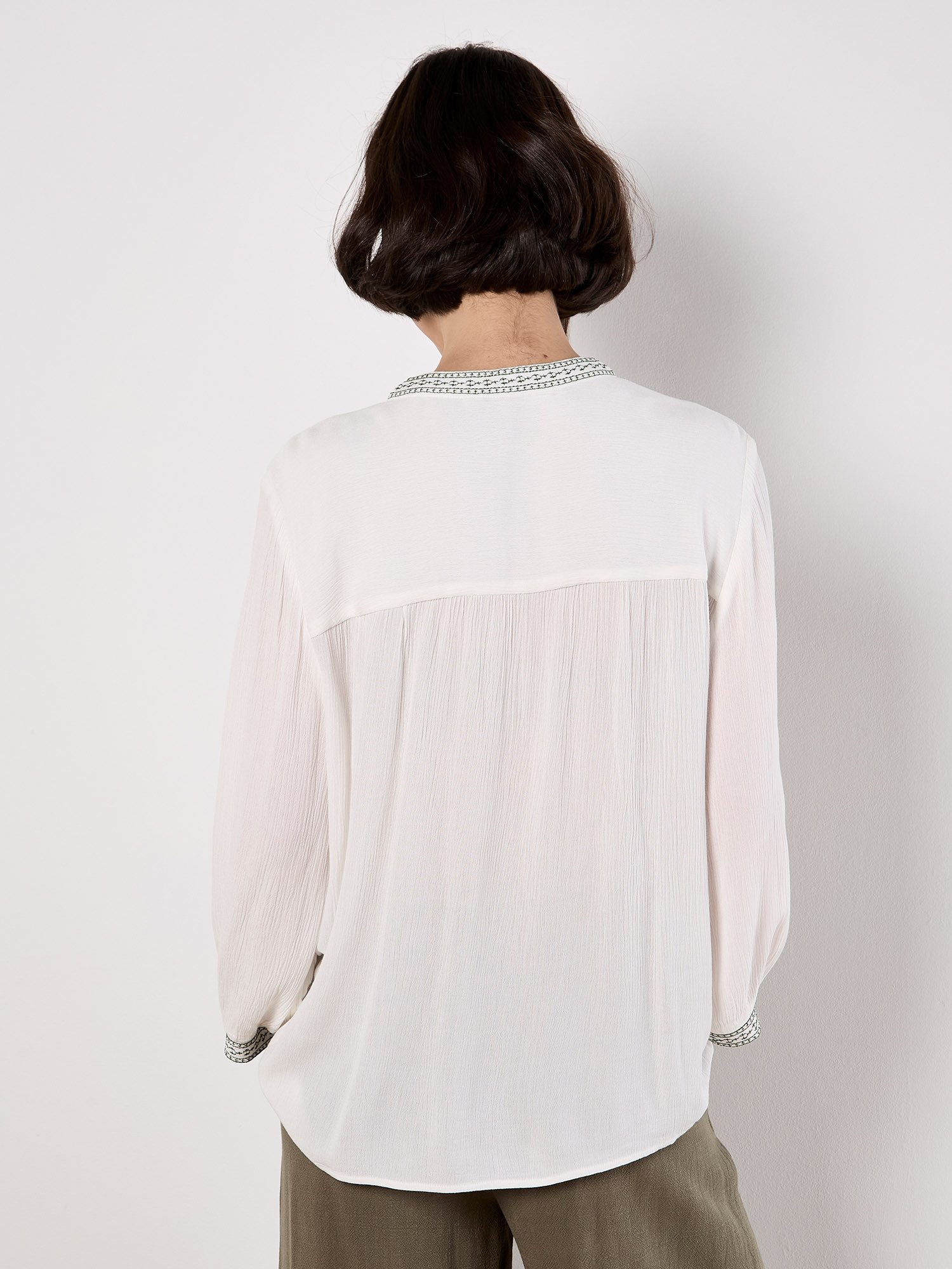 Apricot Blusentop Tassel Top mit Stickerei