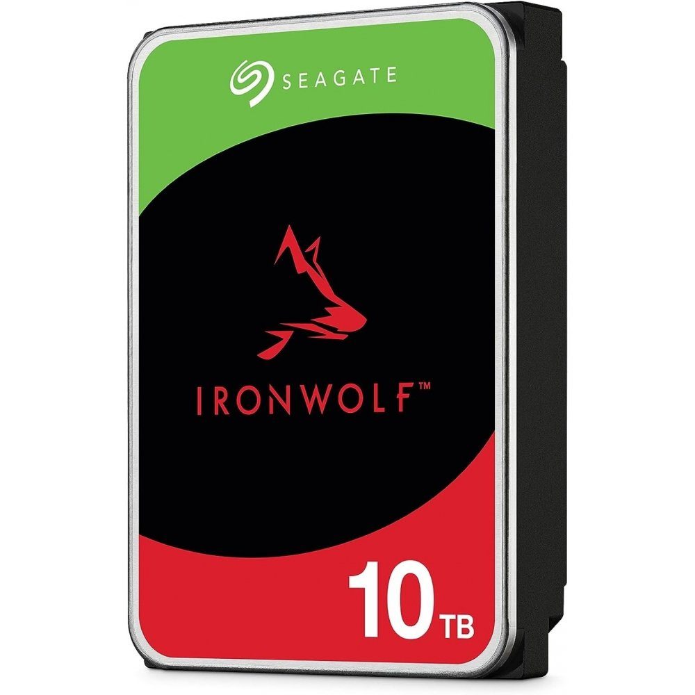 Seagate IronWolf ST10000VN000 10 TB - interne Festplatte -3,5 Zoll - schwarz interne HDD-Festplatte (10 TB) 3,5"