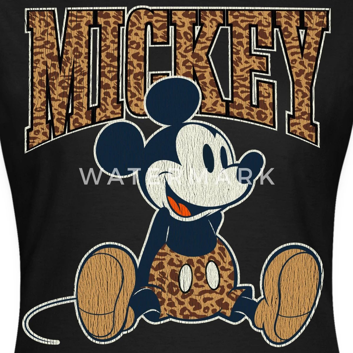 Spreadshirt T-Shirt Mickey & Minnie Mickey Mouse Leo Look Frauen T-Shirt (1-tlg) Slim Fit, fällt klein aus