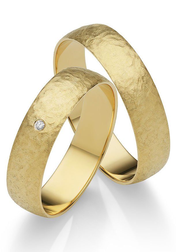 - o. Made Trauring Schmuck in Firetti mit ohne 375 Ehering "LIEBE", Brillant/Diamant Gold Germany Hochzeit Geschenk