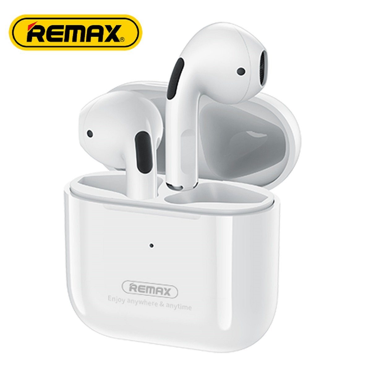 Remax TWS-10i 5.0 Kopfhörer True Wireless mit Ladecase für Smartphone (Weiß) Bluetooth-Kopfhörer (Wireless, True Wireless, TWS, bluetooth, wasserdicht, Aktive Geräuschunterdrückung)
