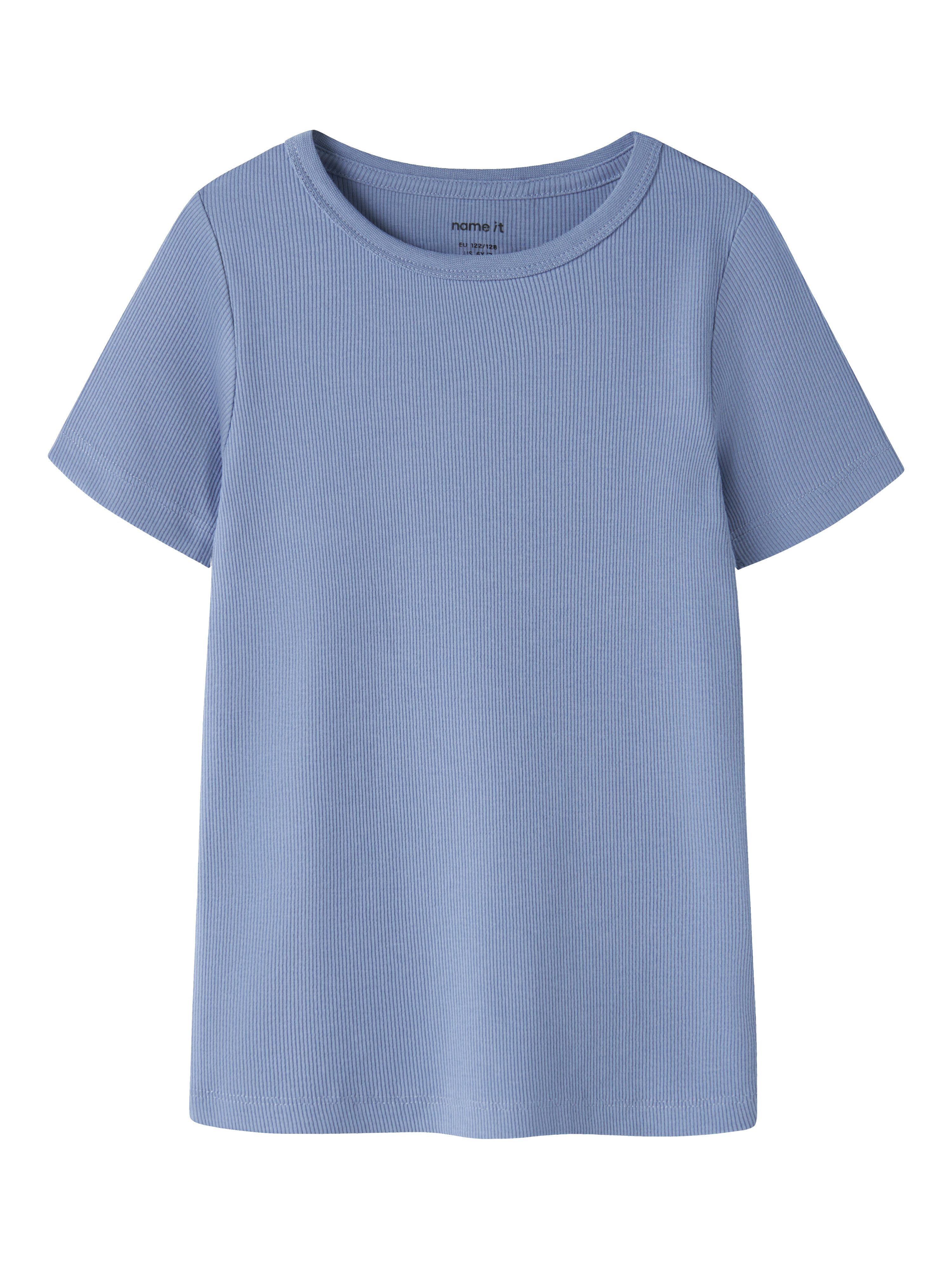 Name It Kurzarmshirt NKFNAKAL SS SLIM TOP NOOS Baumwollmischung, Jersey, Kurzarm
