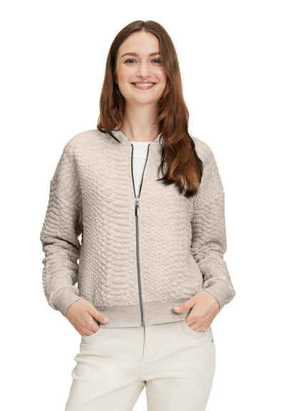 Betty&Co Sweatjacke mit Reißverschluss (1-tlg) Struktur