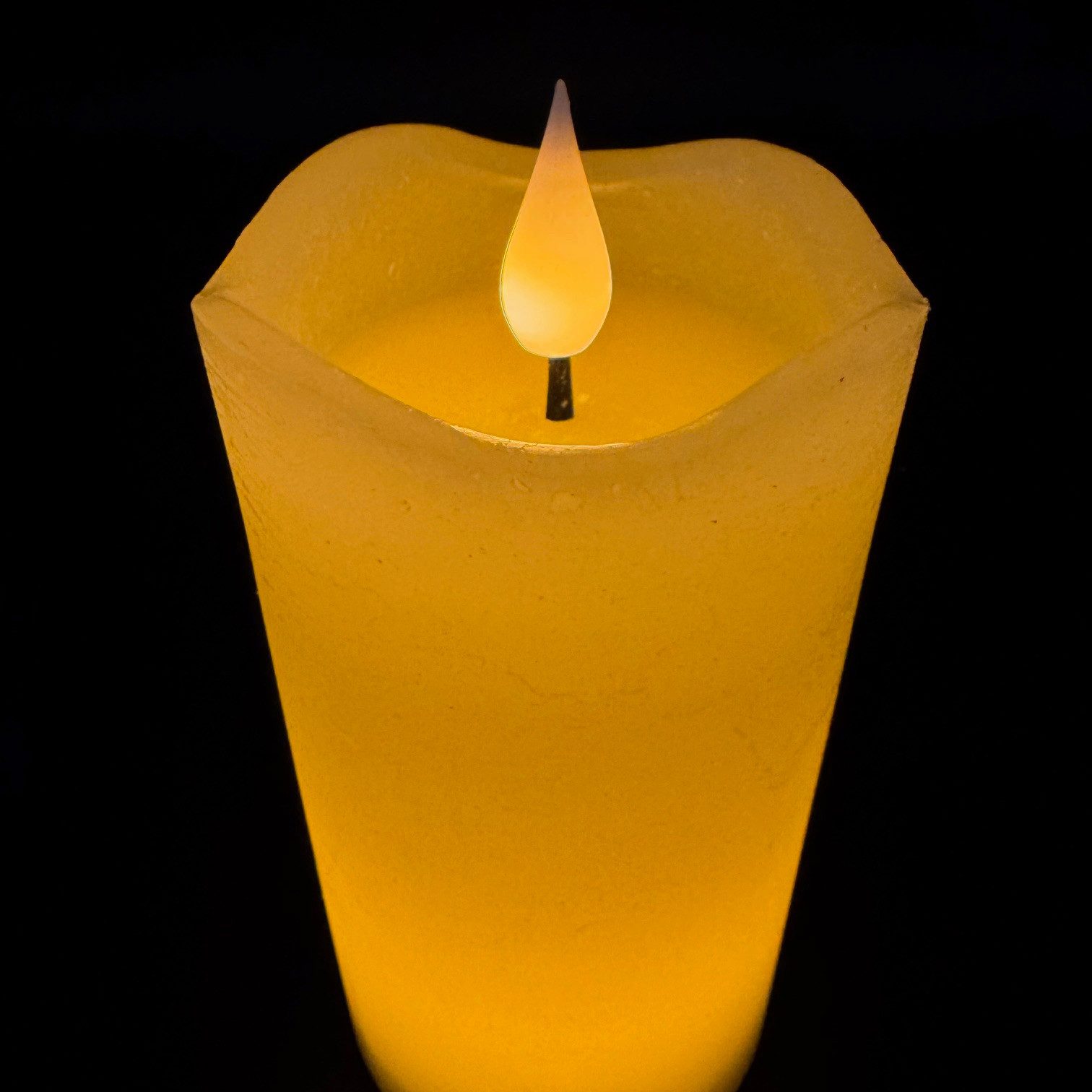 Online-Fuchs LED-Kerze 5 LED-Kerzen aus Echtwachs mit 6-Stunden Timer (realistische Kerzenflamme, Rot, Weiß, Creme, Grün, Altrosa, Lila, Orange), ruhiges Standlicht oder natürliches Flackern - Long Shine Funktion!