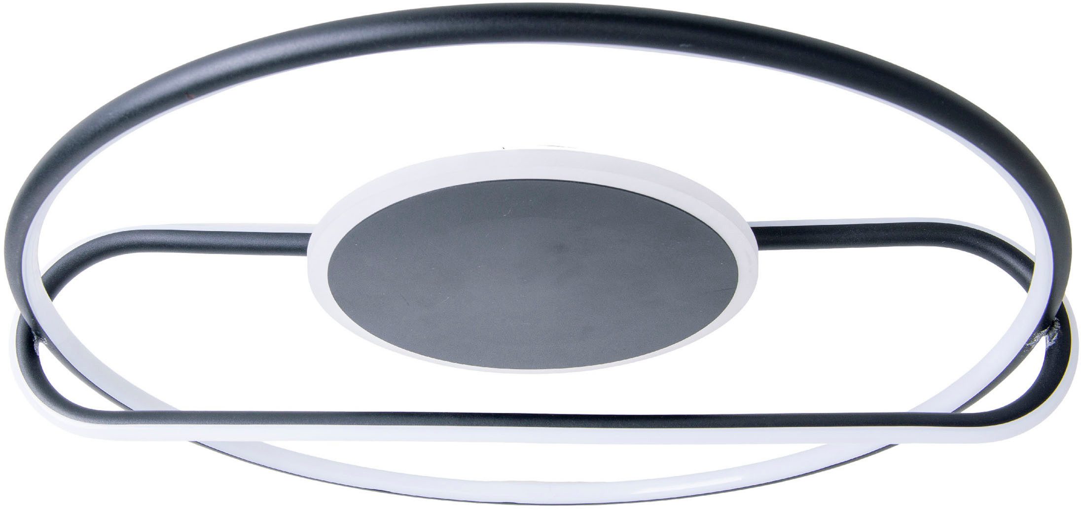 näve LED Deckenleuchte Brendan, LED fest integriert, Warmweiß, geometrische Kombination aus Elipse und Kreis, D: 54cm, warmweiße LED