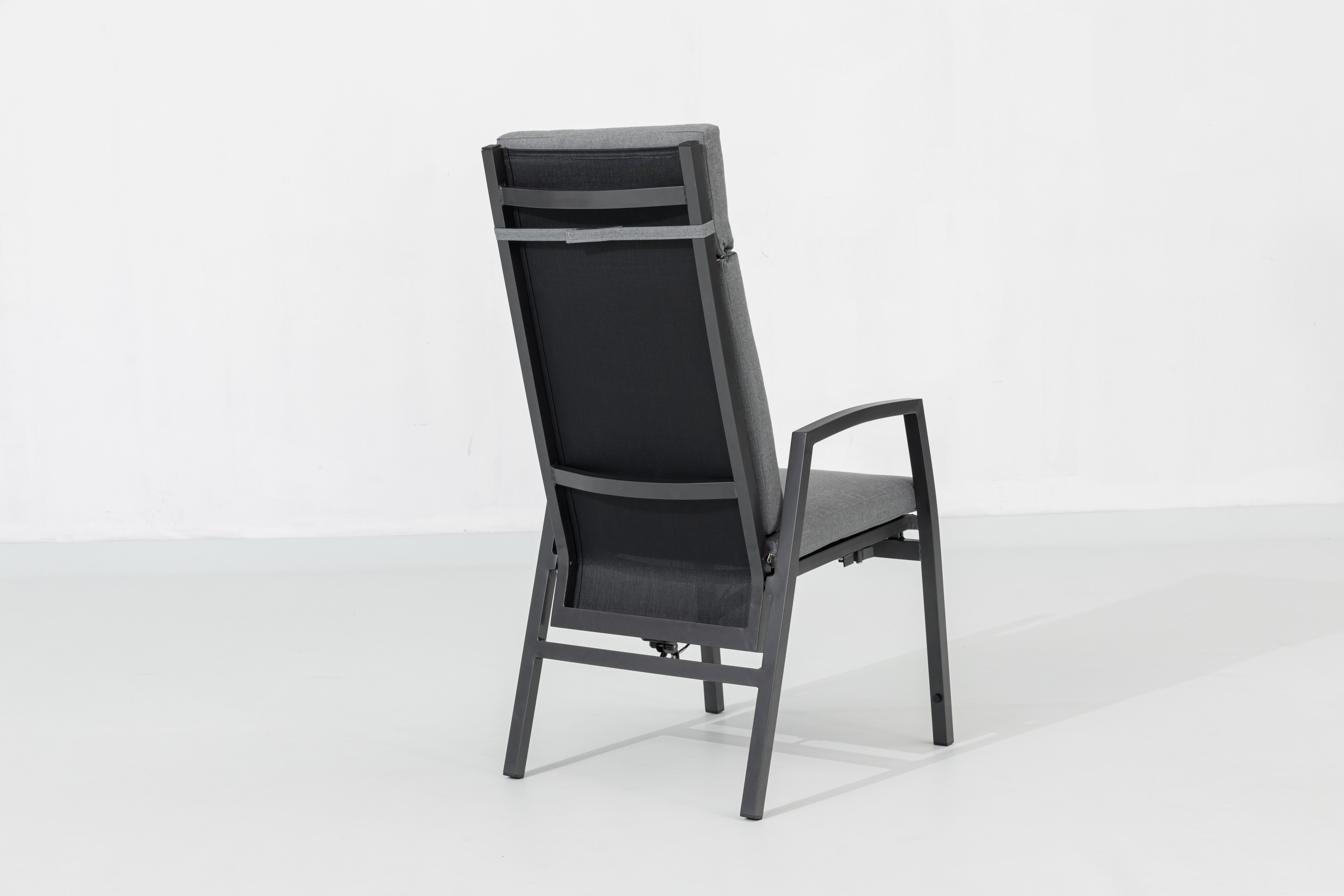 Gardissimo 4er Set Dining Terrassenstuhl Vigo – Stapelbar, Stufenlos Verstellbar, Inkl. Sitzkissen – Aluminium, Wetterfest