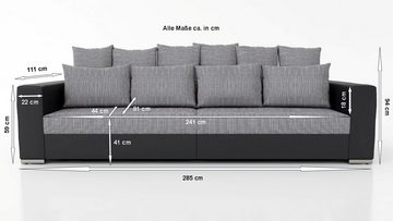 Küchen-Preisbombe Sofa Modernes Big Sofa Wohnlandschaft Sofa Couch Jumbo 3 - hellgrau, Sofa