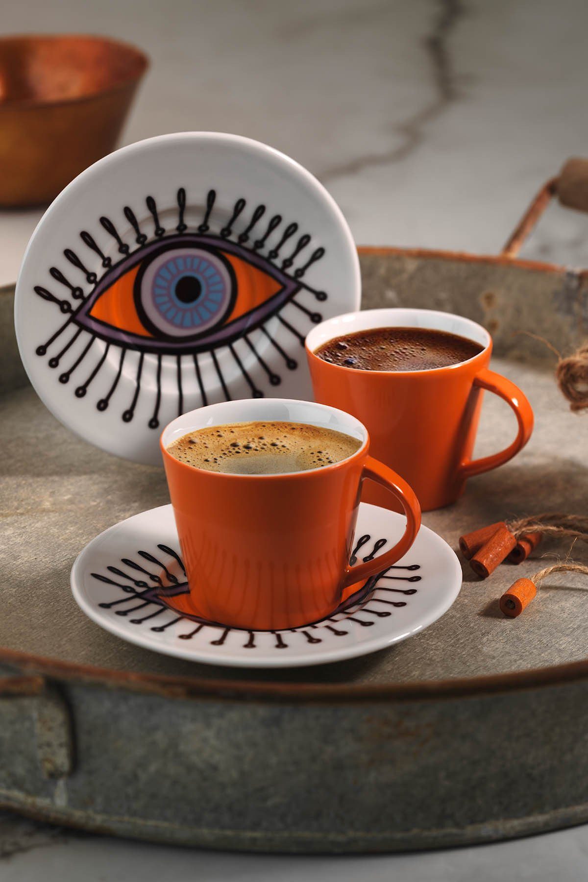 Hermia Concept KTP9670, Porzellan Kaffeetassen, 100% Tasse Bunt