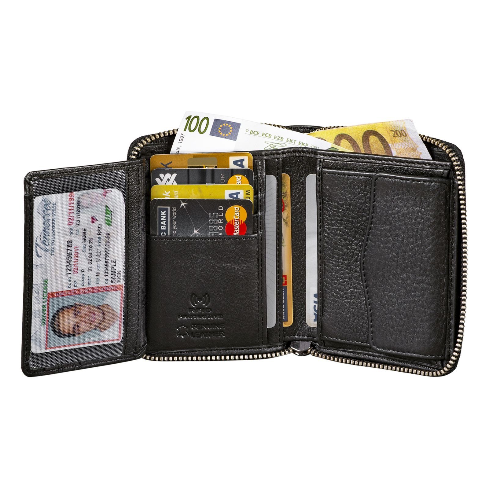 STILORD Geldbörse "Giannis" Mini Leder Portemonnaie Herren RFID