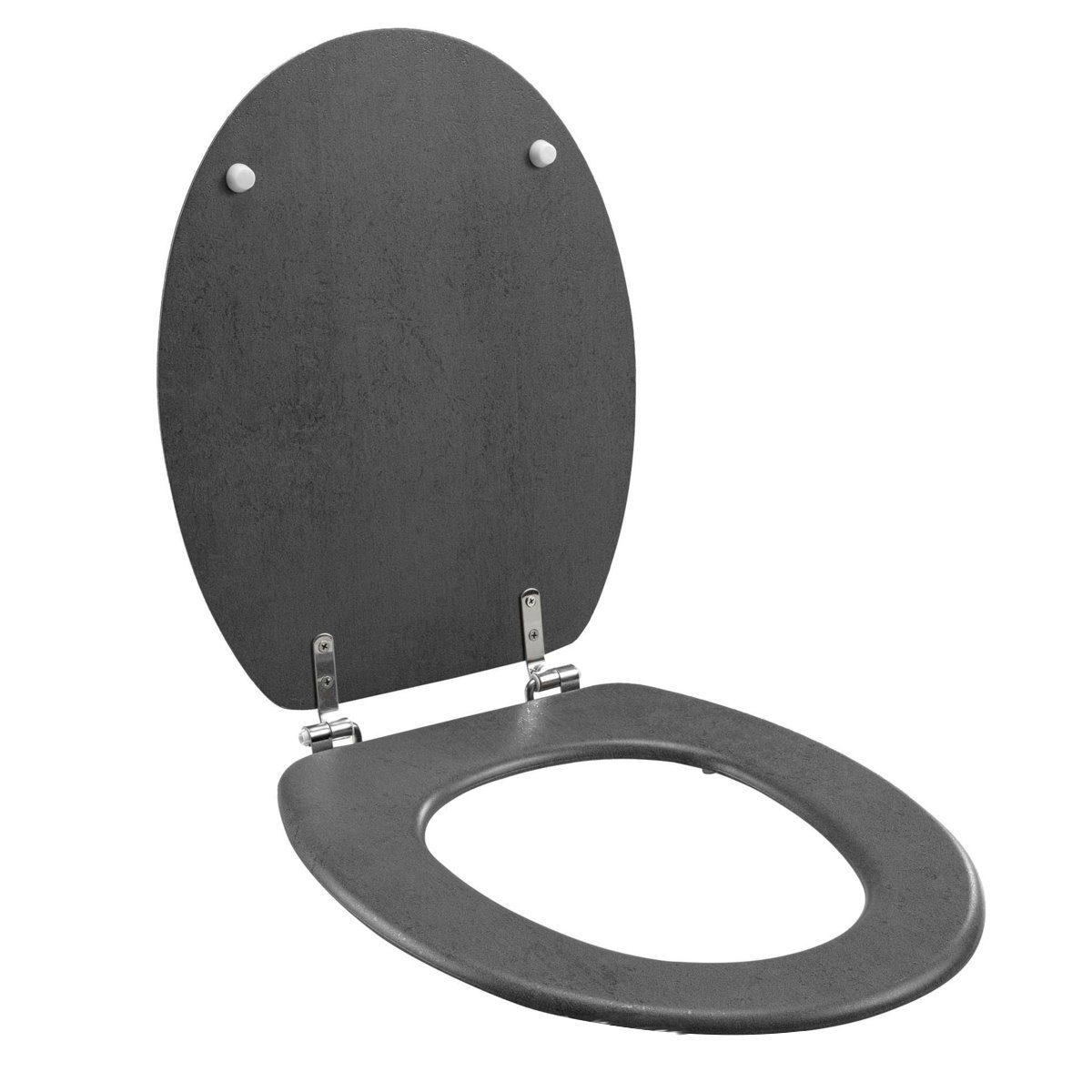 dynamic24 WC-Sitz, Toilettendeckel matt mit Metallscharnieren günstig online kaufen
