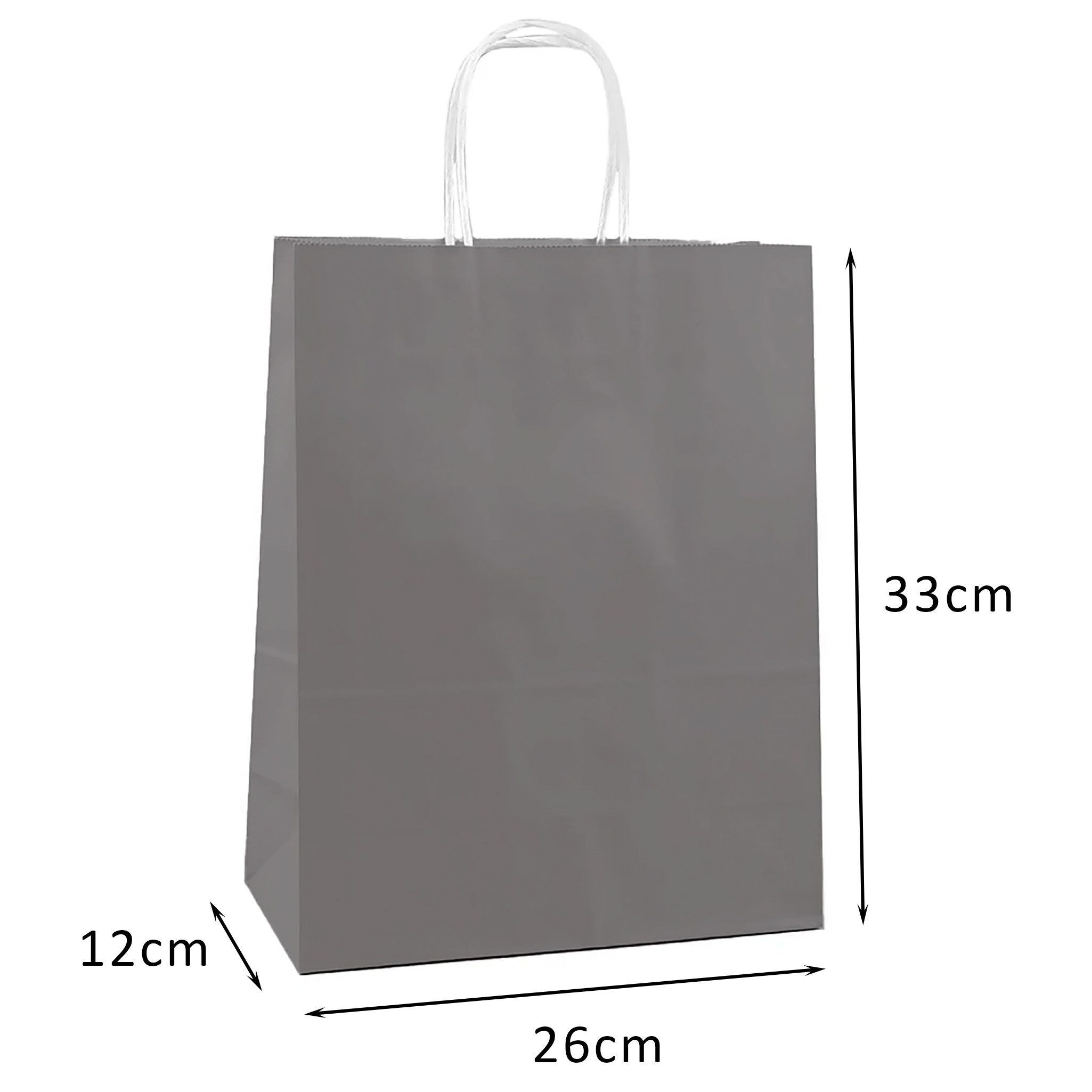 maDDma Geschenkpapier 12 Geschenktasche aus Papier mit Griffen 26x33x12cm Papiertüten, Rechteckig