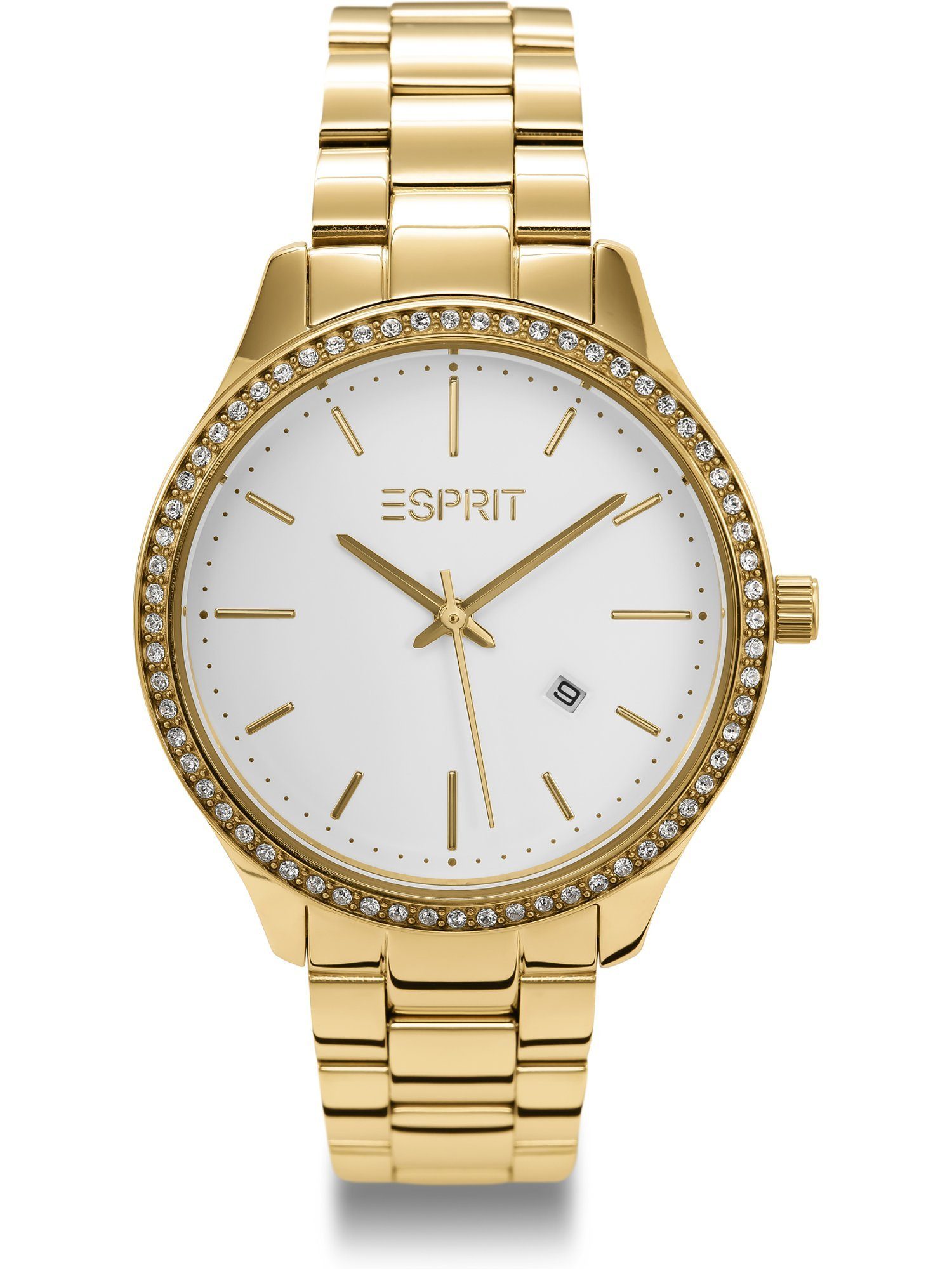 Esprit Quarzuhr ESPRIT Damen-Uhren Analog Quarz, Klassikuhr gelbgold