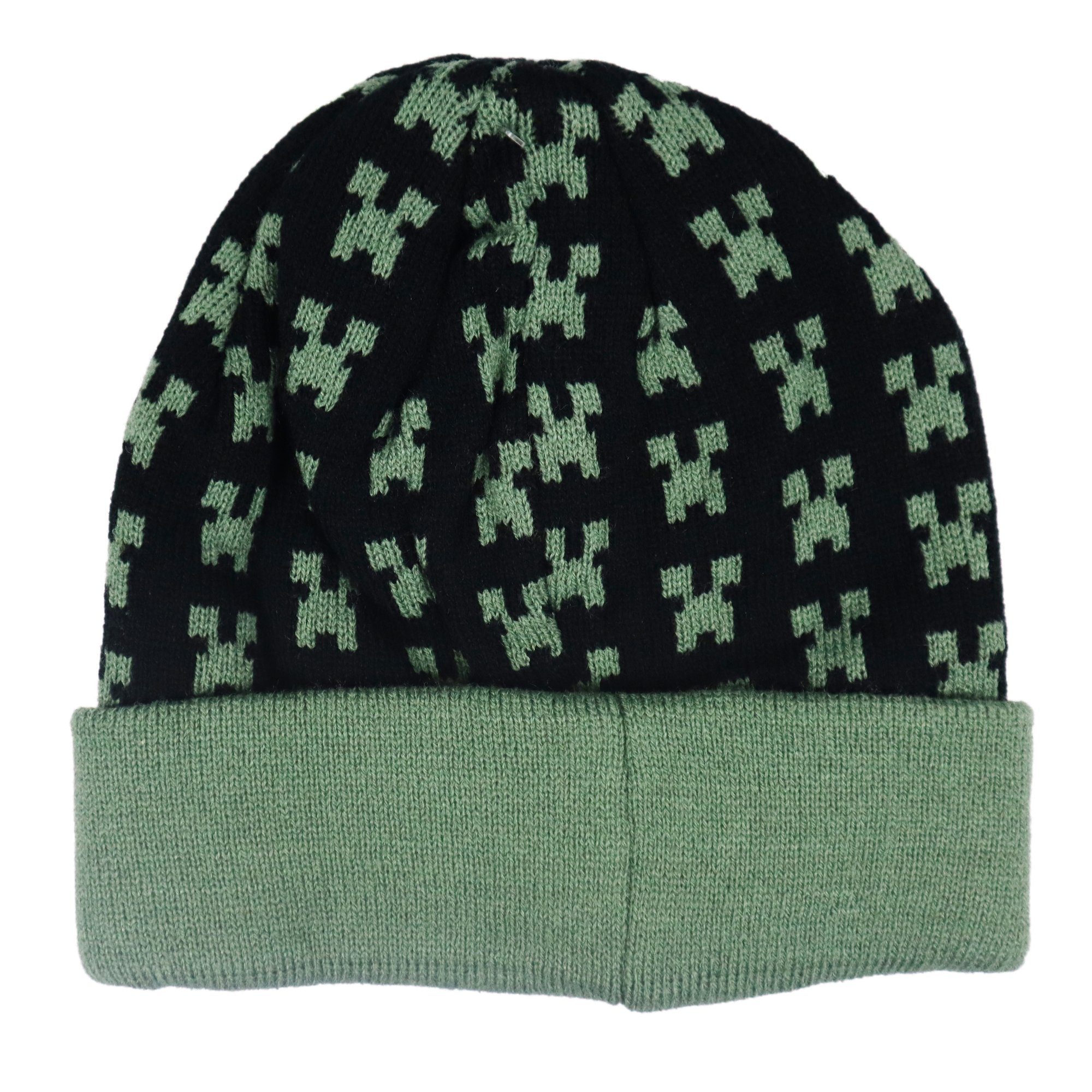 Minecraft Jerseymütze Minecraft Gamer Creeper Kinder Jungen Wintermütze Mütze Gr. 54 - 56