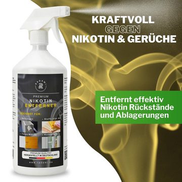Radami 1L Nikotinentferner Nikotinreiniger kraftvoll Gilb, Nikotin & Geruch Sprühreiniger (1 Liter Nikotinentferner)