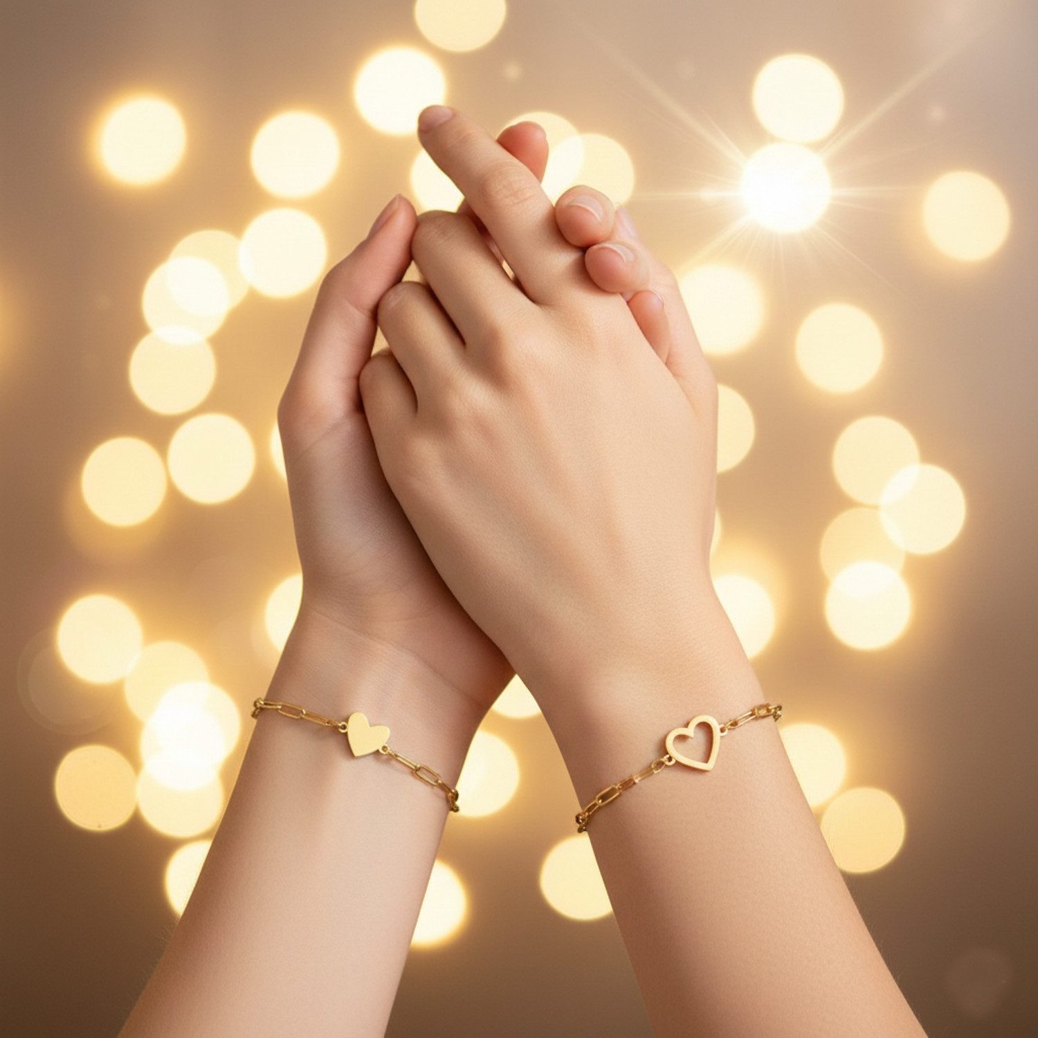 KARMA Armband Set Geschwister Armband 2er Set Herz Edelstahl (Freundschafts günstig online kaufen