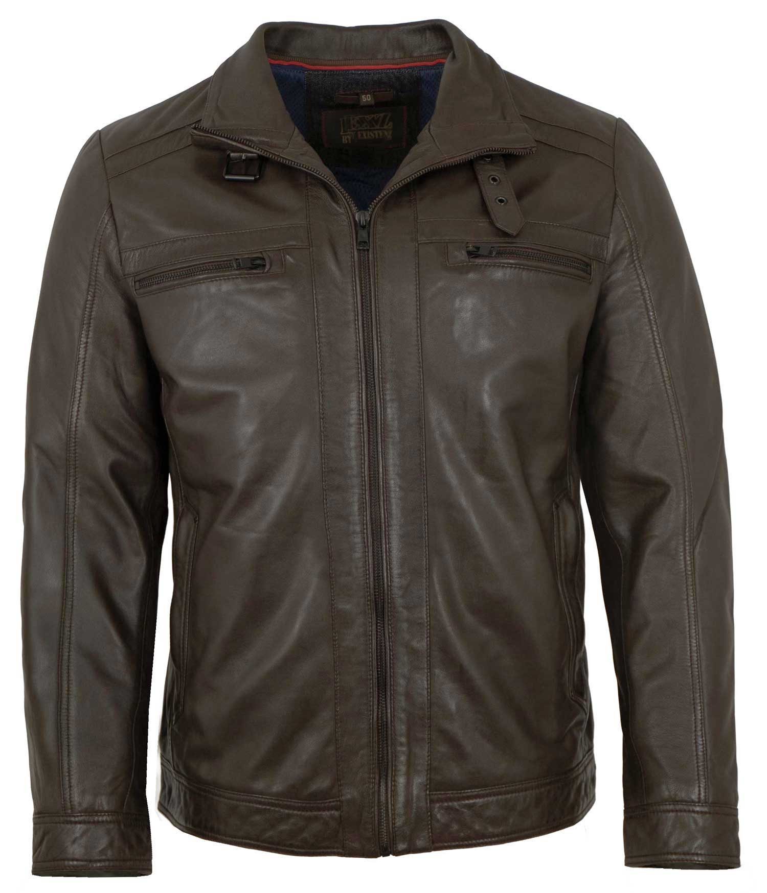 EXZ by Existenz Lederjacke Waldum Existenz - Herren Lederjacke Lammnappa du günstig online kaufen