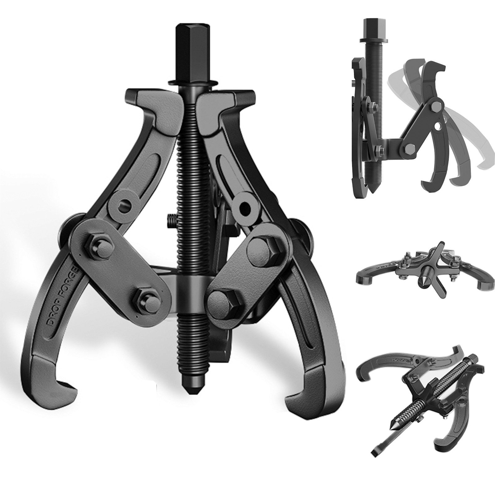 XERSEK Radnabenabzieher Lagerabzieher, 3-Armig Abzieher 3/4/6/8" Innen- und Außenziehend, Universal für Kurzes, Standardmäßiges, Langes und Extra Langes Ziehen