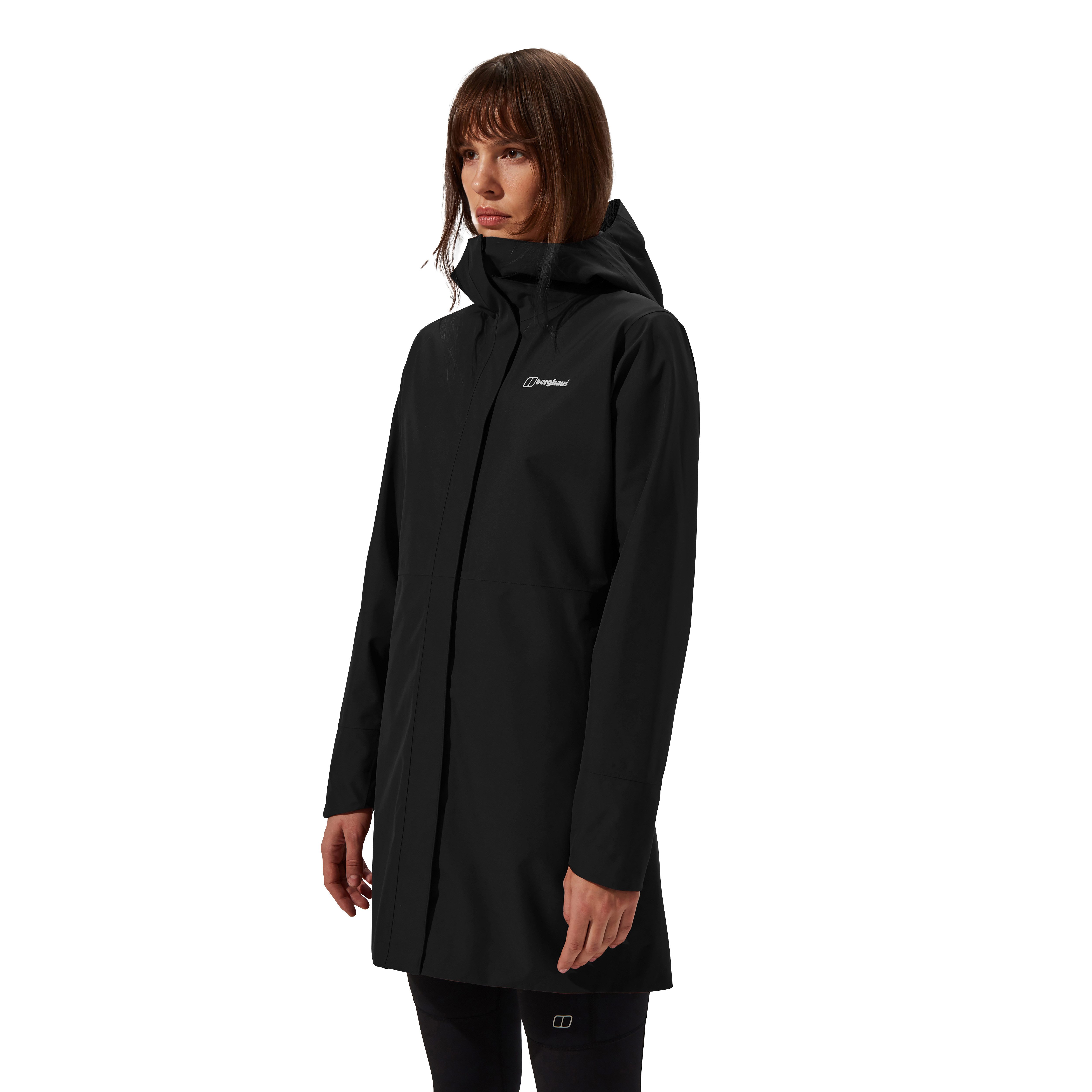 Berghaus Softshelljacke OMEARA LONG SHELL JKT AF sportlicher Stil, mit verstellbarer Kapuze, atmungsaktiv