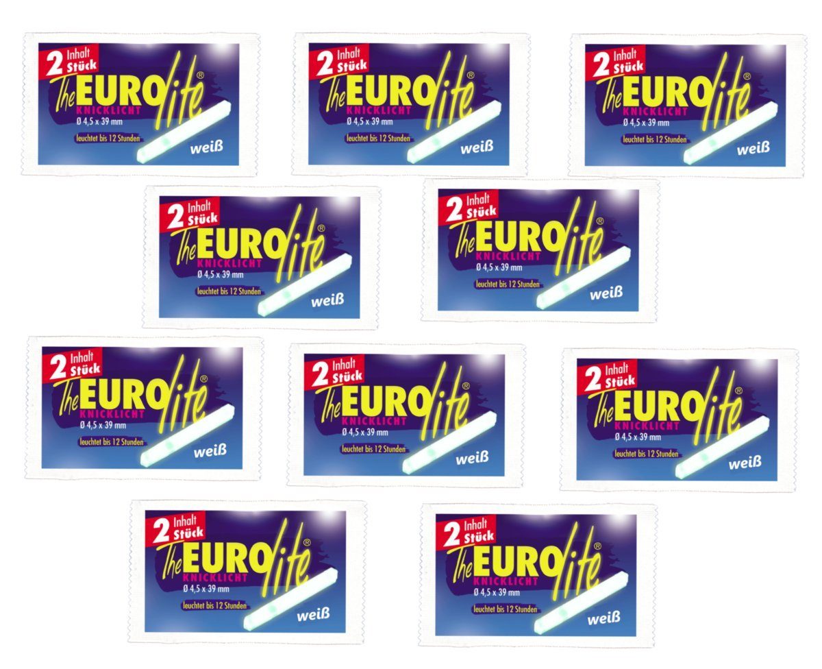 Behr Knicklicht Knicklichter weiß 4.5 x 39mm 20 50 100 Stück Angeln Bissanzeiger Pose, mit kostenlosem Posenadapter in jeder Packung