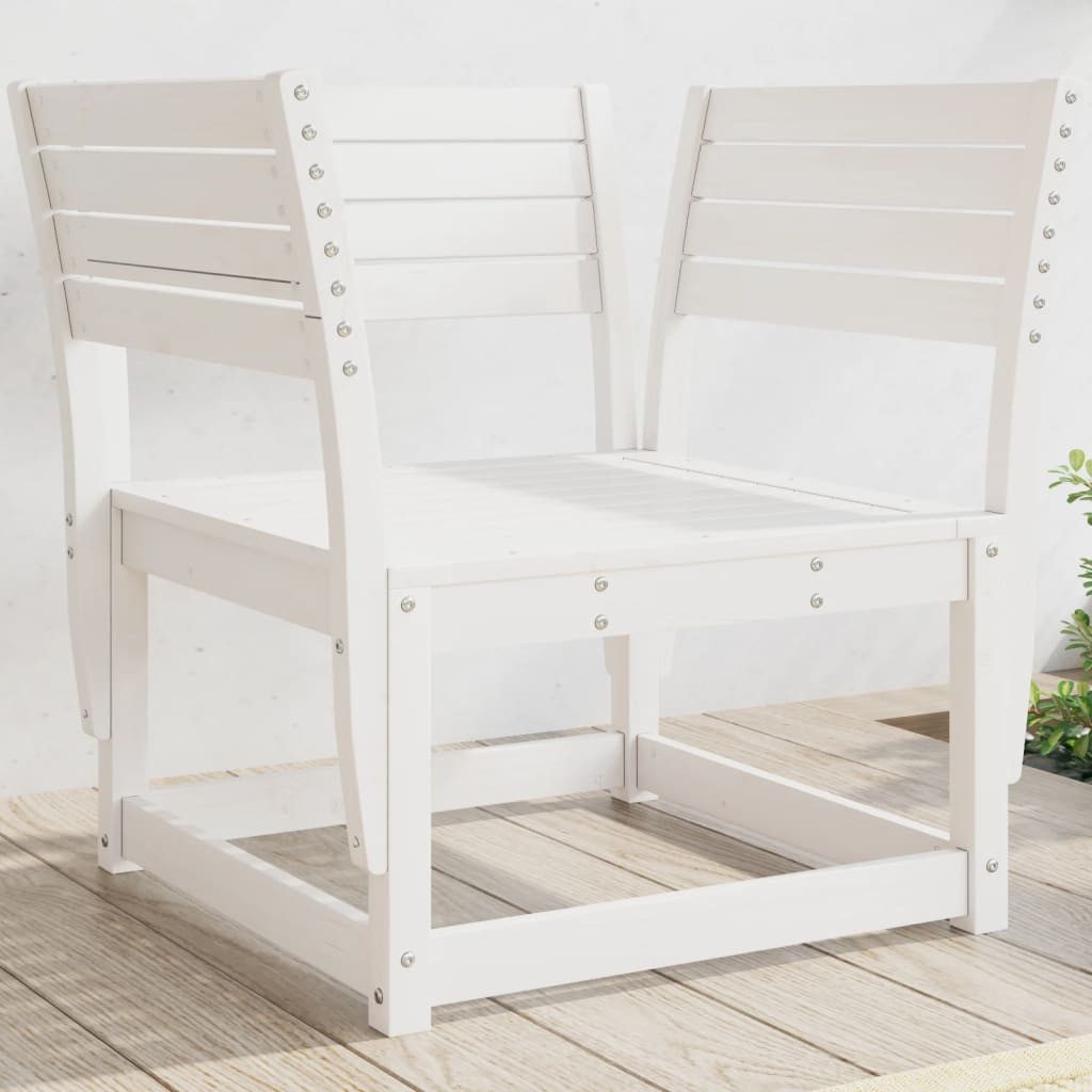 furnicato Gartensofa Gartenstuhl aus Massivholz, 83 x 73 x 78 cm, Weiß, 1 Teile