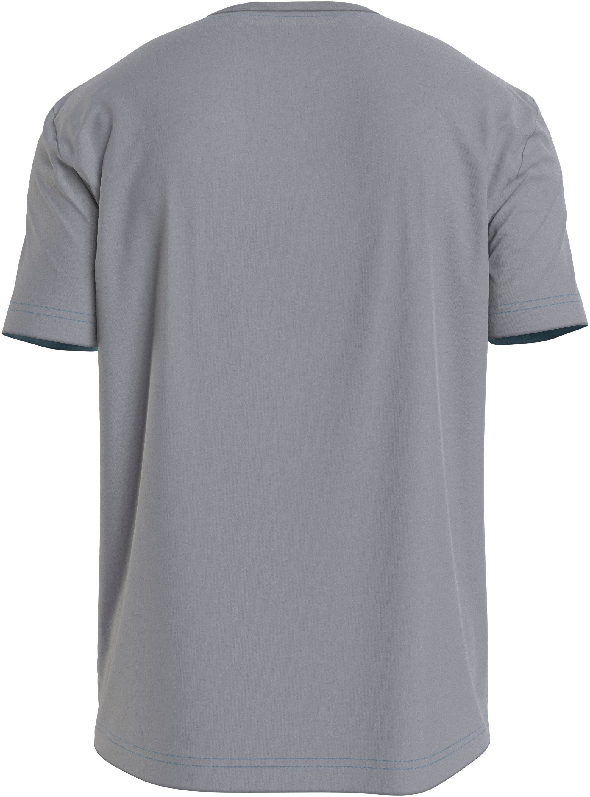 aus Klein Micro Winterjersey dickem Calvin Sconce T-Shirt Logo Silver