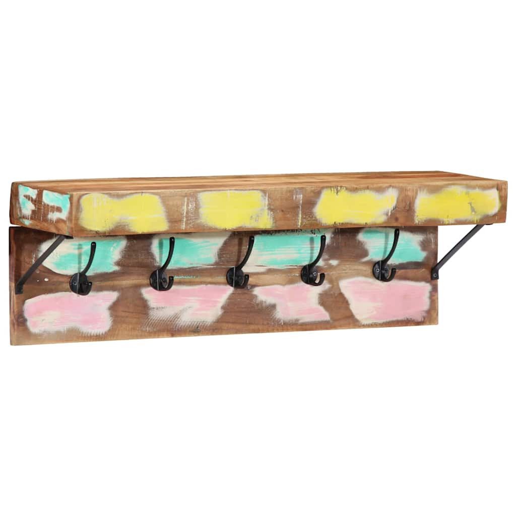 vidaXL Garderobenständer Garderobenständer Mehrfarbig 73 x 19 x 23 cm Massivholz Altholz, (1 St)