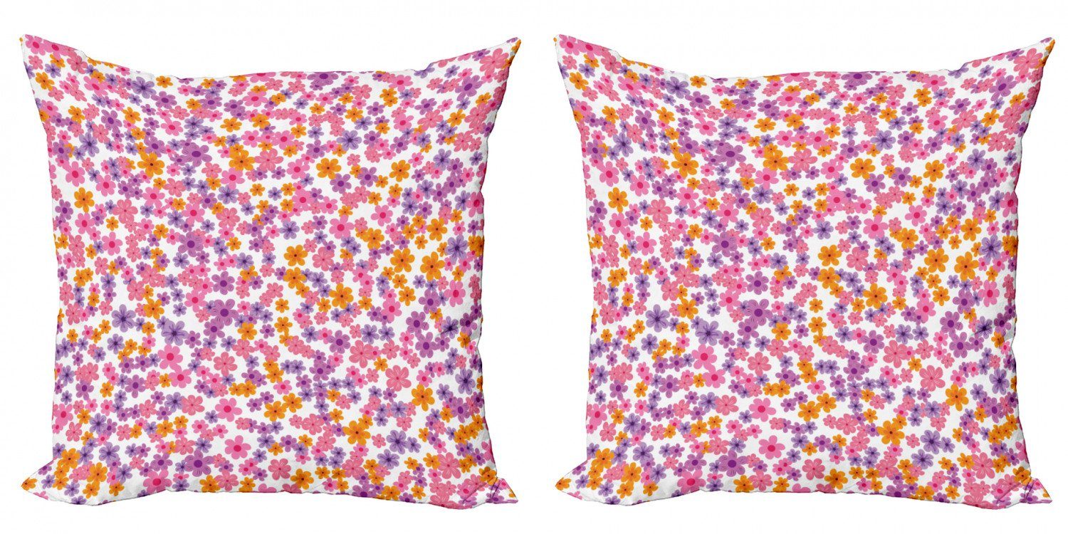 der Abakuhaus Doppelseitiger Wiese Stück), Accent Frühlings-Gänseblümchen Blumen Modern Kissenbezüge Digitaldruck, (2