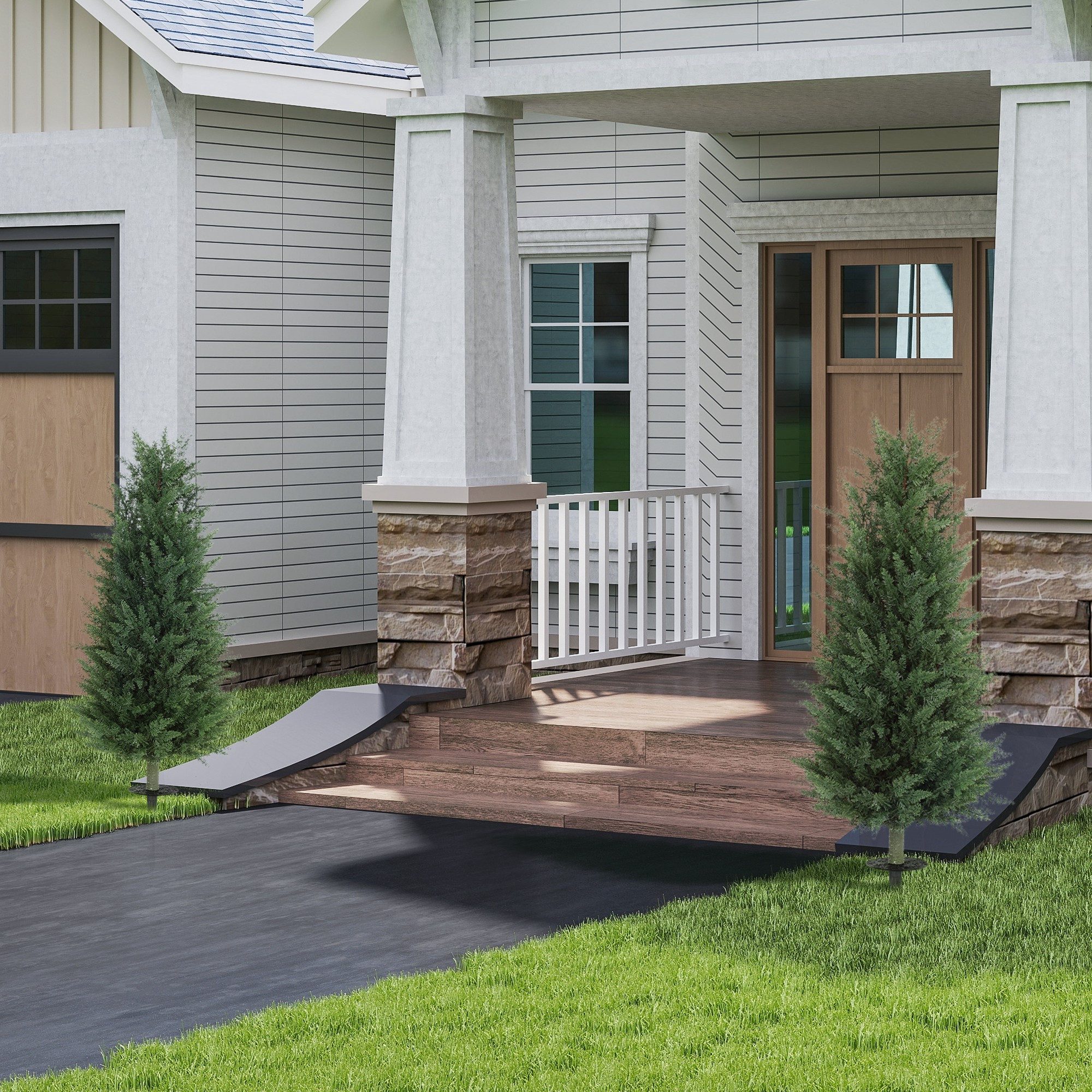 Kunstpflanze 2er-Set Kunstbaum mit Bodenpfahl, künstliche Pflanzen Zypresse günstig online kaufen