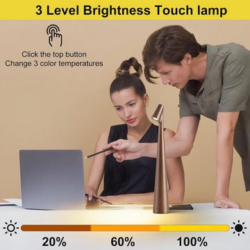 DTC GmbH LED Schreibtischlampe Große tragbare wiederaufladbare dekorative Tischlampe-Großformat