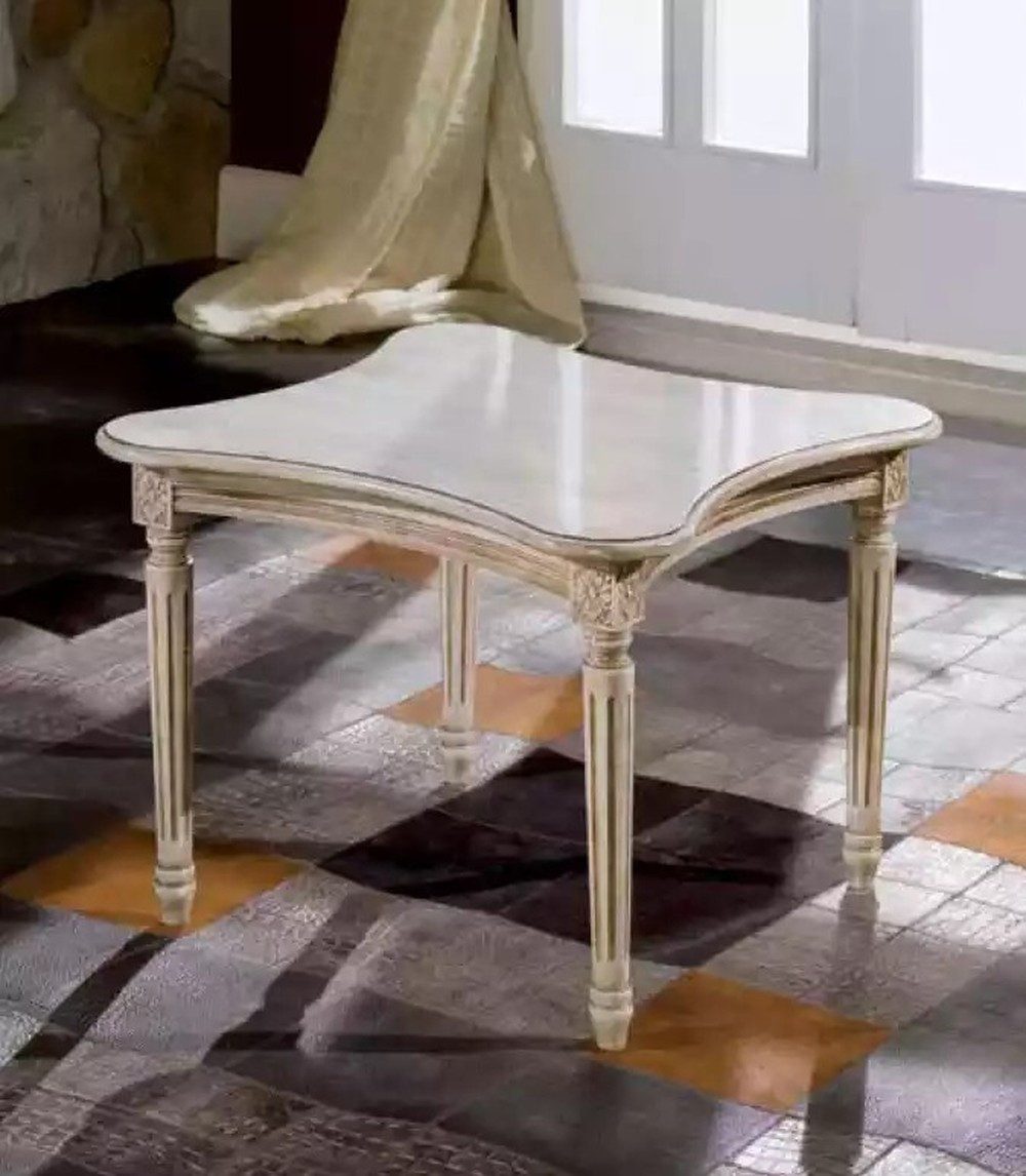 JVmoebel Couchtisch Eleganter Beistelltisch aus Holz mit grauem Finish im Art Deco-Stil (Packung, Couchtisch), Made in Europa