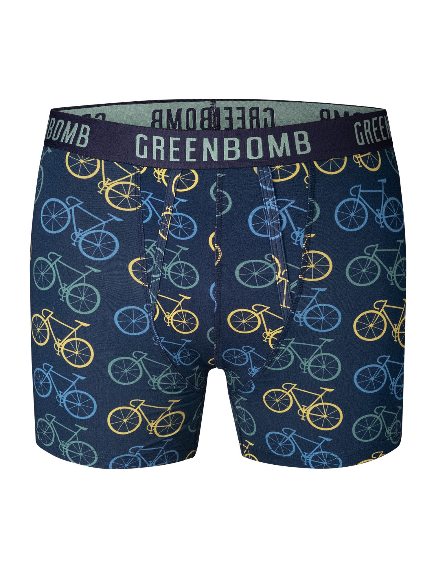 GreenBomb Boxer Trunk Bike Big 4 GOTS-zertifizierte Herstellung, hautfreundlich & atmungsaktiv
