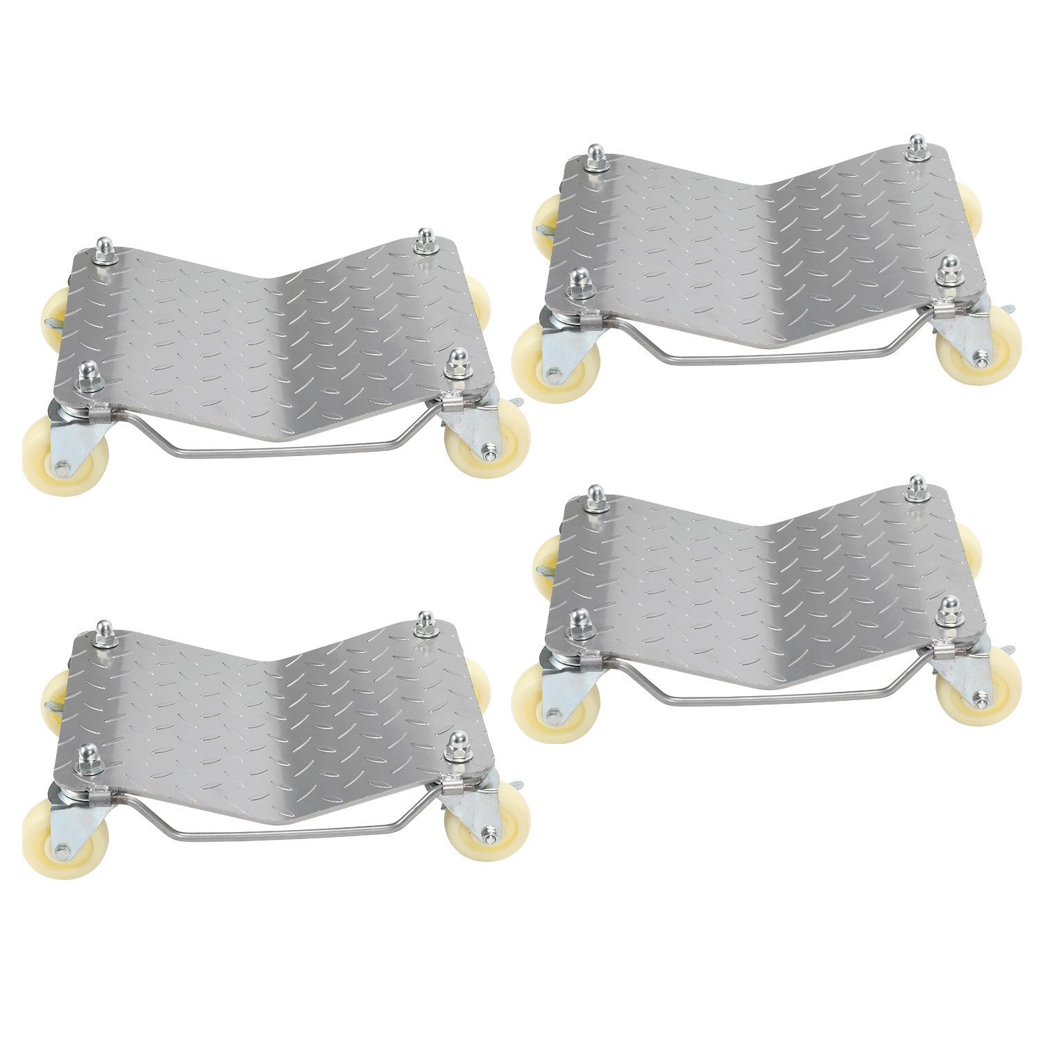 Rangierwagenheber 4x Rangierhilfe Rangierschale für PKW Rangierroller Rangierwagenheber