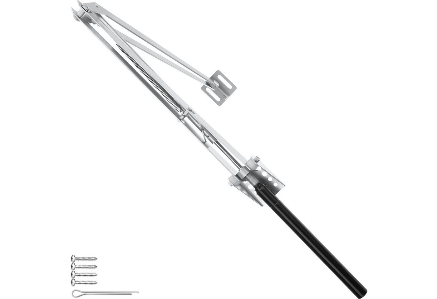 tectake Gewächshaus-Fensteröffner Automatischer Fensteröffner, temperaturgesteuert, einfache Montage, (Fensterheber, 1-tlg., in silber), Hubkraft 7 kg, Hubhöhe 40 cm, Öffnungswinkel stufenlos einstellbar