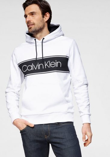 Calvin Klein Hoodie »COTTON LOGO STRIPE HOODIE« mit plakativen Markenprint