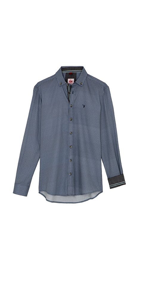 Spieth & Wensky Trachtenhemd Trachtenhemd Bitburg Slim Fit d,blau | Trachtenhemden