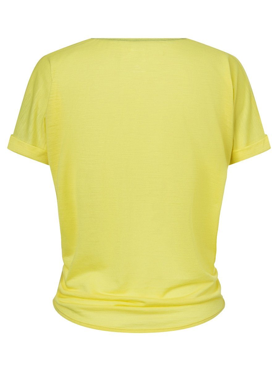 SUPER.NATURAL KNOT Merino-Materialmix TEE JP mit Knoten-Detail Merino T-Shirt Saum, T-Shirt Charlock am feinster W