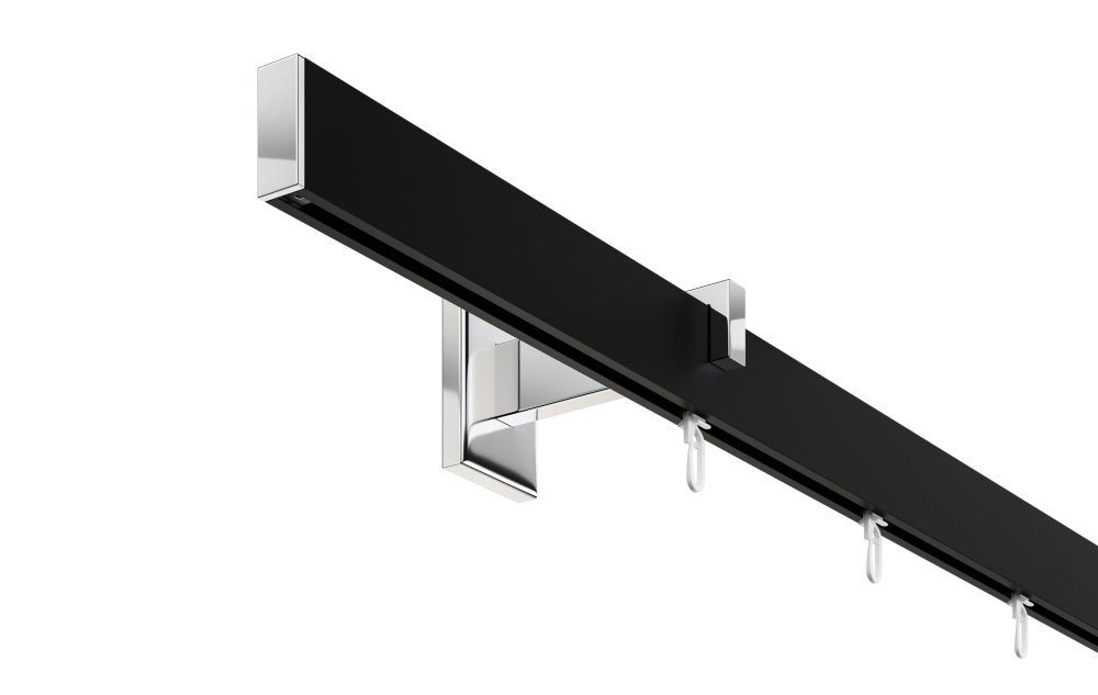 DécoProfi Schienensystem Gardinenstange eckig SHORT 1-läufig, günstig online kaufen
