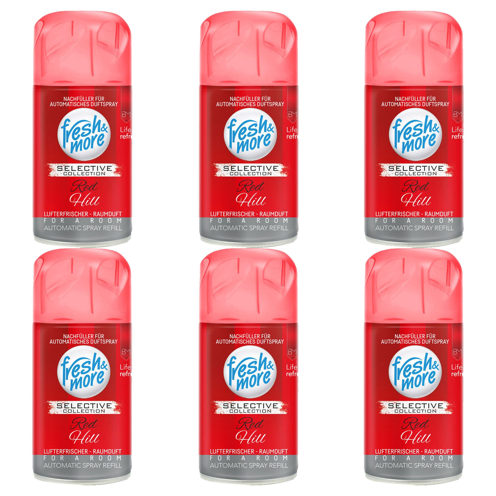 fresh & more Raumduft Lufterfrischer Nachfüller (6er Pack, 6-St., 250ml)