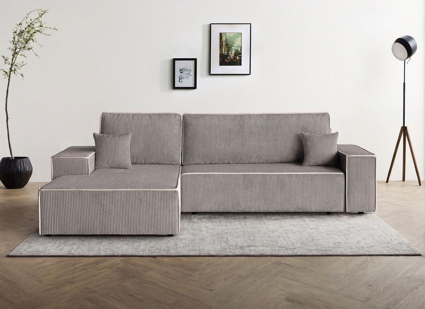 Beautysofa Ecksofa ERNI, inkl. Schlaffunktion, Bettkasten, günstig online kaufen