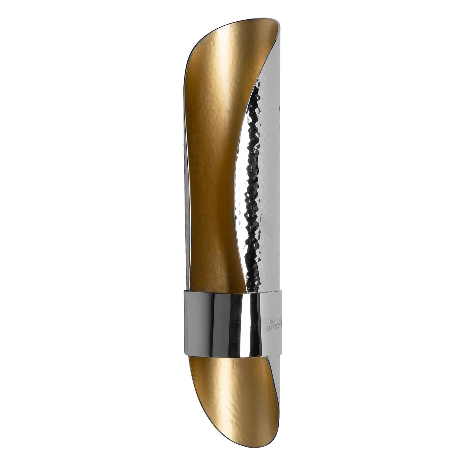 Fink Wandkerzenhalter MUSETTE Wandleuchter - H. 35cm x D. 7,5cm - silber - Aluminium (1 St., Wandkerzenhalter - Wandlaterne), Moderne Wandlampe - Stilvolle Wandbeleuchtung im Fackel-Design