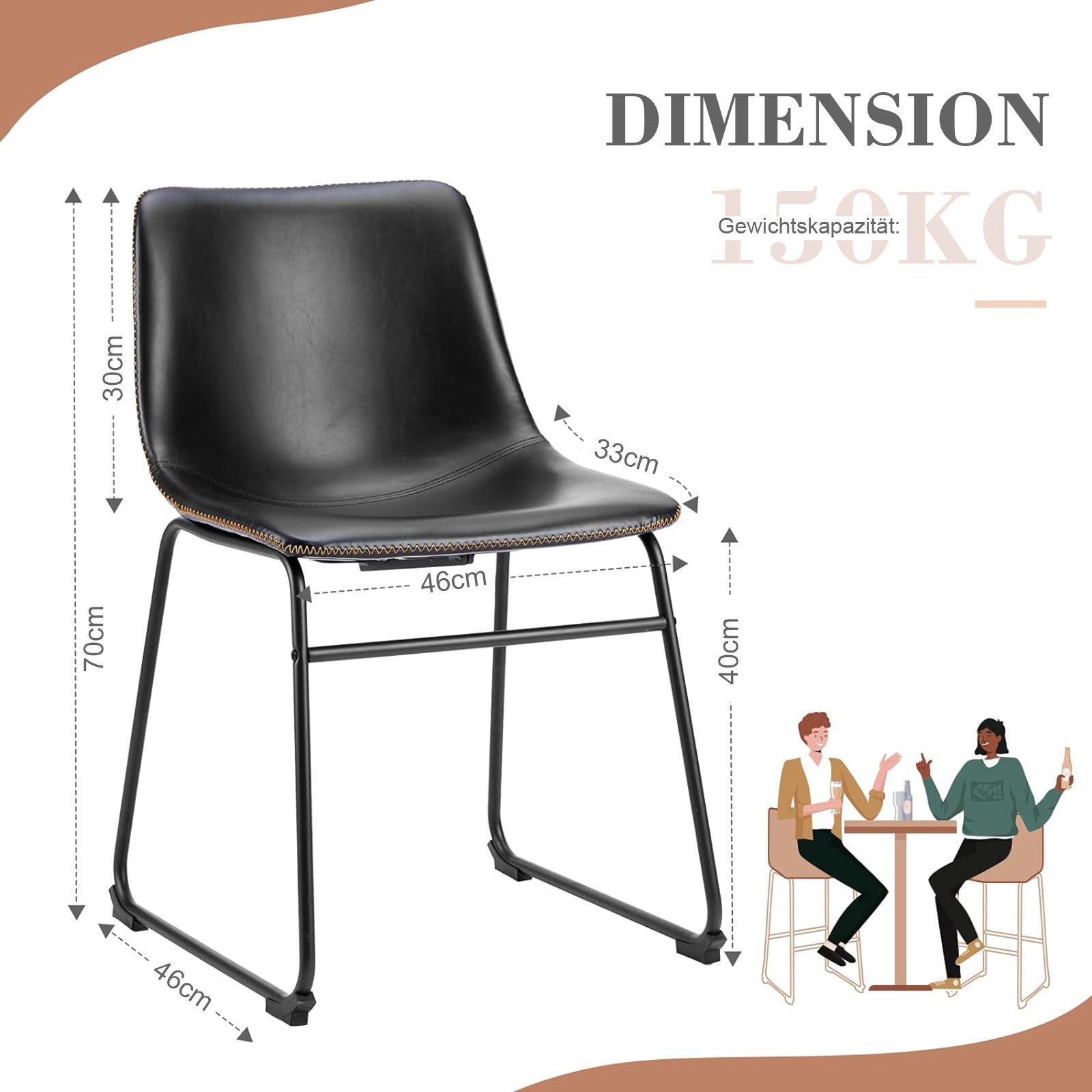 DUMOS Barhocker Barstuhl mit Sitzkissen Aus günstig online kaufen