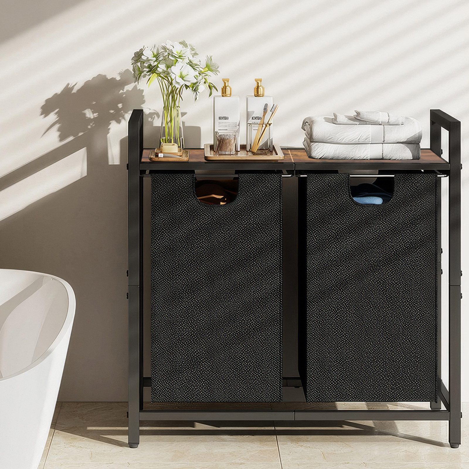 BlingBin Wäschekorb 2 Fächer, 2 x günstig online kaufen