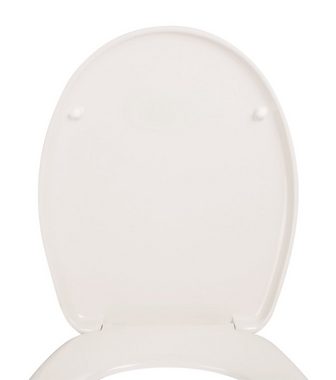 aquaSu WC-Sitz Bari, Weiß, Duroplast, Standrad O-Form, Antibakteriell, farbecht, 218863