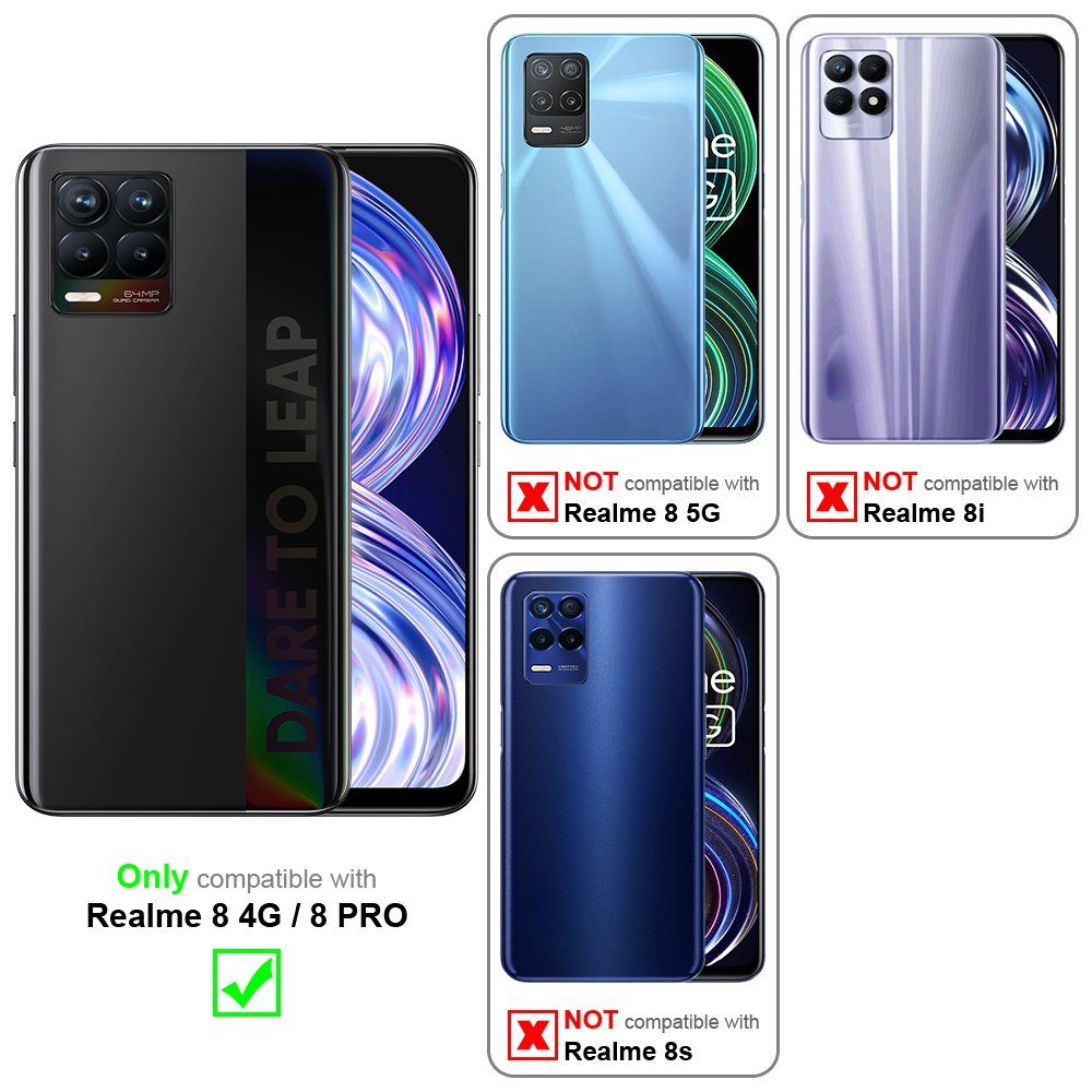 Cadorabo Handyhülle für Realme 8 4G / 8 PRO Hülle Realme 8 4G / 8 PRO, Robustes Hard Case - Handy Schutzhülle - Hülle - Back Cover Bumper