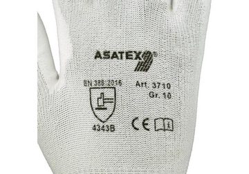 ASATEX Arbeitshandschuh-Set Schnittschutzhandschuhe Größe 6 weiß EN 388 PSA-Kategorie II