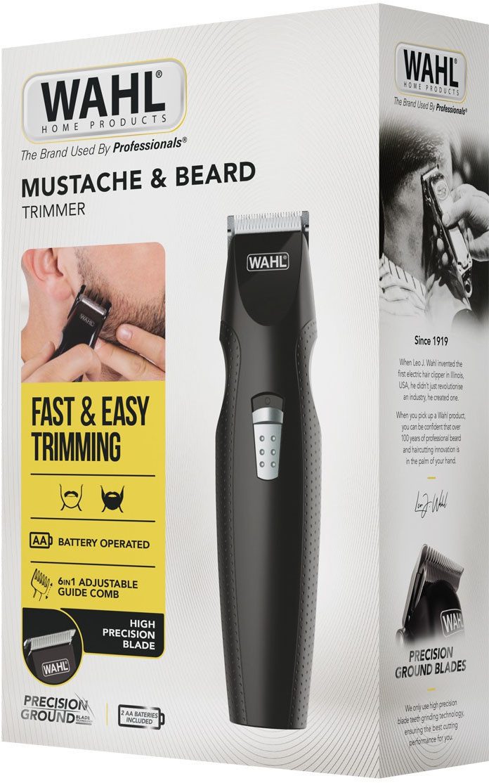 Wahl Bartschneider Mustache & Beard, 10-teiliges batteriebetriebenes Trimmer Set