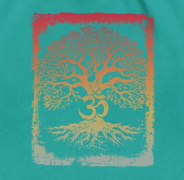 Shirtracer Turnbeutel Lebensbaum mit Om Zeichen Leben Wachstum Verbundenheit Spirituell Medi, Yoga